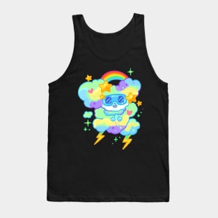 fluffy bubbly moody bunny clouds cute buuny lovers Tank Top